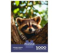 1000 Pieces Jigsaws Adults Puzzles Raccoon in A Tree Jigsaw for Adults Brain Teaser Game Analysis And Logic Unique Gifts for Birthday And Christmas 70x50cm/1000pcs