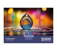 1000 Pieces Jigsaws Adults Puzzles Rainbow Glass Drop Decor Jigsaws for Adults Hands-on Game Analysis And Logic Difficult And Challenge 38x26cm/1000pcs