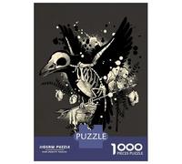 1000 Pieces Jigsaws Adults Puzzles Raven Bones Puzzle for Adults Brain Teaser Game Analysis And Logic for Is Ideal As A Gift 52x38cm/1000pcs