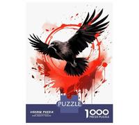 1000 Pieces Jigsaws Adults Puzzles Raven Ink Puzzle for Adults Brain Teaser Game Analysis And Logic for Is Ideal As A Gift 70x50cm/1000pcs