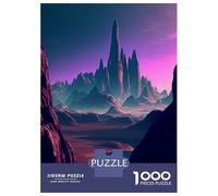 1000 Pieces Jigsaws Adults Puzzles Red Lunar Hills Puzzle for Adults Brain Teaser Game Pattern Assembly Difficult And Challenge 52x38cm/1000pcs