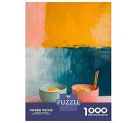 1000 Pieces Jigsaws Adults Puzzles Rice And Noodles Bowls Adult Jigsaw Brain Teaser Game Presents for Women Parent-child Interaction 38x26cm/1000pcs