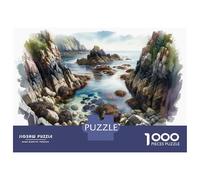 1000 Pieces Jigsaws Adults Puzzles Rocky Coastal Scene Puzzle for Adults Brain Teaser Game Analysis And Logic for Is Ideal As A Gift 52x38cm/1000pcs