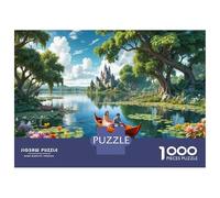 1000 Pieces Jigsaws Adults Puzzles Romantic Lake with Castle Jigsaws for Adults Hands-on Game Analysis And Logic Difficult And Challenge 70x50cm/1000pcs