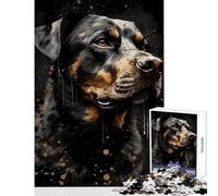 1000 Pieces Jigsaws Adults Puzzles Rottweiler Dog Folklore Puzzles for Teenagers Staycation Kill Time Train Your Brain And Hands Unique Challenge Game (38x26cm)