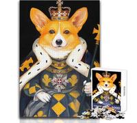 1000 Pieces Jigsaws Adults Puzzles Royal Corgi Peaceful Relaxing Free Time Fine Precision Edge Craft Toy Size 38x26cm