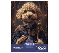 1000 Pieces Jigsaws Adults Puzzles Royal Poodle Portrait Puzzles for Adults Family Game Presents for Women Unique Gifts for Birthday And Christmas 38x26cm/1000pcs