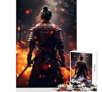 1000 Pieces Jigsaws Adults Puzzles Samurai Fire Jigsaw Puzzles for Adults Stress Reliever Help The Brain Exercise Gifts for Friends And Family (50x75cm)