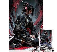 1000 Pieces Jigsaws Adults Puzzles Samurai Girl in Mourning Practical Game Analysis And Logic Educational Toy Wishlist with Santa Claus (38x52cm)
