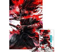 1000 Pieces Jigsaws Adults Puzzles Samurai Warrior Rage Jigsaw for Adults Relaxing Games Perfect Decoration Parent-child Interaction (Size 38x52cm)