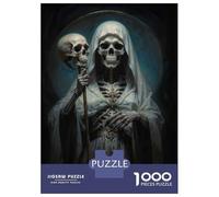 1000 Pieces Jigsaws Adults Puzzles Santa Muerte in White Robe Puzzle for Adults Brain Teaser Game Pattern Assembly Difficult And Challenge 70x50cm/1000pcs