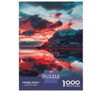 1000 Pieces Jigsaws Adults Puzzles Serene Fjord Sunset Puzzle for Adults Brain Teaser Game Pattern Assembly Difficult And Challenge 38x26cm/1000pcs