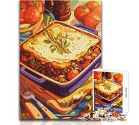 1000 Pieces Jigsaws Adults Puzzles Shepherd's Pie Still Life Illustration Educational Games Stress Reliever Gift For Birthdays Size 38x52cm