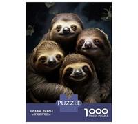 1000 Pieces Jigsaws Adults Puzzles Sloths in The Rainforest Jigsaw for Adults Family Game Home Decoration Birthday And Unique Gifts 52x38cm/1000pcs