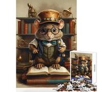 1000 Pieces Jigsaws Adults Puzzles Smart Steampunk Book Rat Jigsaw Puzzles for Adults Stress Reliever Help The Brain Exercise Gifts for Friends And Family (50x75cm)