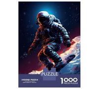 1000 Pieces Jigsaws Adults Puzzles Space Snowboarding Extreme Adventure in Outer Space! Adult Jigsaw Anti-Stress Toys Presents for Women for Is Ideal As A Gift 38x26cm/1000pcs