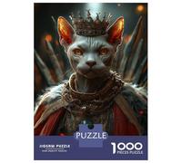 1000 Pieces Jigsaws Adults Puzzles Sphynx King Jigsaw for Adults Fun Games Staycation Kill Time Unique Gifts for Birthday And Christmas 52x38cm/1000pcs