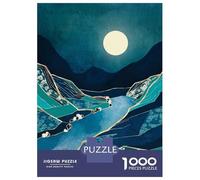 1000 Pieces Jigsaws Adults Puzzles Spring River Night Puzzles for Adults Family Game Presents for Women Unique Gifts for Birthday And Christmas 38x26cm/1000pcs