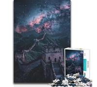 1000 Pieces Jigsaws Adults Puzzles Starry Great Wall of China Hand Speed Race Impossible Game for And from 14 Years And over (size 38x26cm)