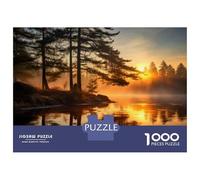 1000 Pieces Jigsaws Adults Puzzles Sunrise over The Lake Puzzle for Adults Brain Teaser Game Analysis And Logic for Is Ideal As A Gift 70x50cm/1000pcs