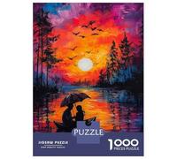 1000 Pieces Jigsaws Adults Puzzles Sunset Romance Jigsaw for Adults Fun Games Staycation Kill Time Unique Gifts for Birthday And Christmas 70x50cm/1000pcs