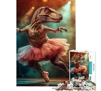 1000 Pieces Jigsaws Adults Puzzles T-Rex Ballet Dancer Learning Educational Toys Relax Games Tough Challenge Great Gifts And Toys (Size 38x52cm)