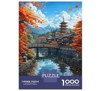 1000 Pieces Jigsaws Adults Puzzles Takayama Japan Autumn Scenery Jigsaws for Adults Toy Wall Decor Hand Speed Race Unique Gifts for Birthday And Christmas 38x26cm/1000pcs
