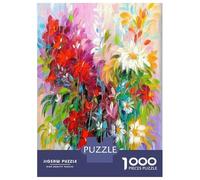1000 Pieces Jigsaws Adults Puzzles The Dance of Flowers Puzzle for Adults Anti-Stress Toys Pattern Assembly Parent-child Interaction 70x50cm/1000pcs