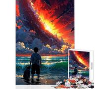 1000 Pieces Jigsaws Adults Puzzles The Last Sunset DIY Toys Great Gifts And Toys Relax Games Improving Love between Couples Size 38x26cm