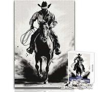 1000 Pieces Jigsaws Adults Puzzles The Lone Rider Peaceful Relaxing Free Time Fine Precision Edge Craft Toy Size 38x52cm