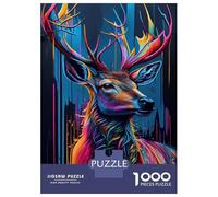 1000 Pieces Jigsaws Adults Puzzles The Majestic Deer Jigsaw for Adults Toy Wall Decor Hand Speed Race Difficult And Challenge 70x50cm/1000pcs