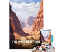 1000 Pieces Jigsaws Adults Puzzles The Wadi Rum Trail, Jordan Family Game for Educational Game Challenge Toy Gifts Birthday Birthday Present (Size 50x75cm)