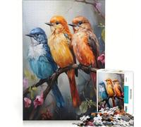 1000 Pieces Jigsaws Adults Puzzles Three Birds Amazing DIY Toys Fun Activities at Home Improving Love between Couples 38x26cm