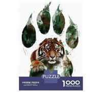 1000 Pieces Jigsaws Adults Puzzles Tiger Paw Print Art Puzzle for Adults Brain Teaser Game Pattern Assembly Difficult And Challenge 38x26cm/1000pcs