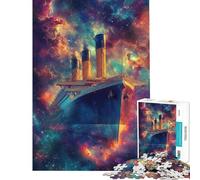 1000 Pieces Jigsaws Adults Puzzles Titanic in Space Jigsaws for Adults Puzzle Analysis And Logic Difficult And Challenge Educational Family Game (Size 38x26cm)