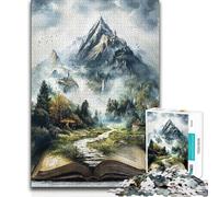 1000 Pieces Jigsaws Adults Puzzles Tome of Endless Realms Hand Speed Race Impossible Game for And from 14 Years And over (size 38x26cm)