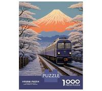 1000 Pieces Jigsaws Adults Puzzles Train Japanese Painting Puzzle for Adults Brain Teaser Game Pattern Assembly Difficult And Challenge 38x26cm/1000pcs
