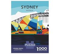 1000 Pieces Jigsaws Adults Puzzles Travel City Sydney Jigsaws for Adults Hands-on Game Analysis And Logic Difficult And Challenge 70x50cm/1000pcs