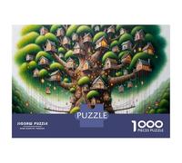 1000 Pieces Jigsaws Adults Puzzles Treehouse Fantasy Artwork Jigsaws for Adults Hands-on Game Analysis And Logic Difficult And Challenge 52x38cm/1000pcs