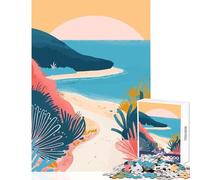 1000 Pieces Jigsaws Adults Puzzles Tropical Beach Sunset Puzzles for Teenagers Staycation Kill Time Train Your Brain And Hands Unique Challenge Game (38x26cm)