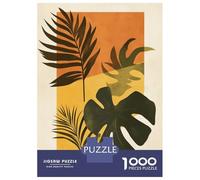 1000 Pieces Jigsaws Adults Puzzles Tropical Leaves Mid Century Botanical Puzzles for Adults Family Game Presents for Women Unique Gifts for Birthday And Christmas 70x50cm/1000pcs