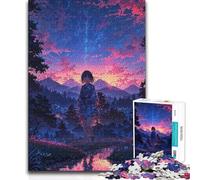 1000 Pieces Jigsaws Adults Puzzles Twilight Serenity A Stroll Hand Speed Race Impossible Game for And from 14 Years And over (size 38x52cm)