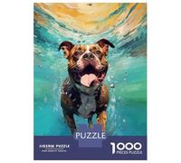1000 Pieces Jigsaws Adults Puzzles Underwater Pitbull Jigsaw for Adults Toy Wall Decor Hand Speed Race Difficult And Challenge 70x50cm/1000pcs
