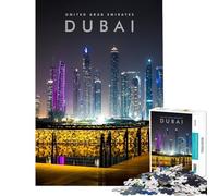 1000 Pieces Jigsaws Adults Puzzles United Arab Emirates Dubai Learning Educational Toys Family Game Perfect Decoration Birthday Gifts (size 38x52cm)