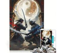 1000 Pieces Jigsaws Adults Puzzles Warriors Samurai Fighting in Battle Educational Toy Difficult And Challenge Wishlist with Santa Claus 38x52cm