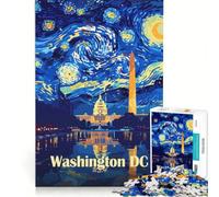 1000 Pieces Jigsaws Adults Puzzles Washington DC Starry Night Art Toy Wall Decor Perfect Decoration Unique Birthday And Xmas Gifts 38x52cm