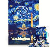 1000 Pieces Jigsaws Adults Puzzles Washington DC Starry Night Art Toy Wall Decor Perfect Decoration Unique Birthday And Xmas Gifts 38x26cm