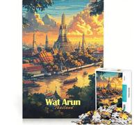 1000 Pieces Jigsaws Adults Puzzles Wat Arun Temple Thailand Educational Games Analysis And Logic Birthday Present,Travel Gifts 50x75cm