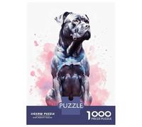 1000 Pieces Jigsaws Adults Puzzles Watercolor Cane Corso Puzzle for Adults Brain Teaser Game Pattern Assembly Difficult And Challenge 52x38cm/1000pcs