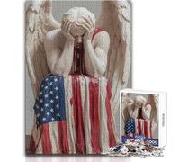 1000 Pieces Jigsaws Adults Puzzles Weeping Angel Statue Peaceful Relaxing Free Time Fine Precision Edge Craft Toy Size 38x52cm